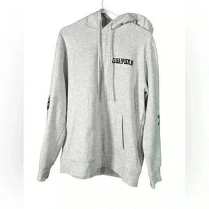 Forever 21 Men’s Light Gray Culture Rose Graphic Hoodie Size Large